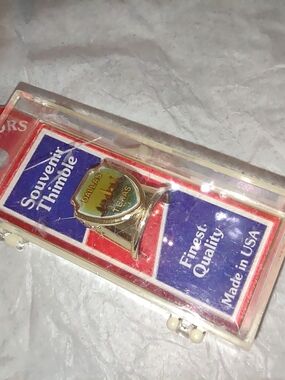 Souvenir Thimble Ring - Dallas Texas - Gold Tone